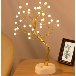 Επιτραπέζιο Χάλκινο Φωτιστικό Μπαταρίας/USB Bonsai με 36 LED Bakaji 02826103