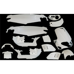 Πλαστικά Σετ 15 Τεμάχια για Gilera Runner 50-125-180-200cc Δίχρονα Τετράχρονα Μοντέλα 1998-2005 Χρώματος Λευκά Γυαλιστερό καινούργια
