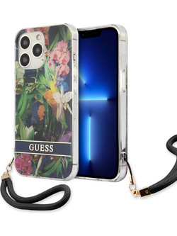 Guess Strap Back Cover Flower (iPhone 13 Pro)
