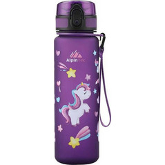 AlpinPro AlpinTec Kids Unicorn Παιδικό Μπουκάλι Πλαστικό BPA Free Μωβ 500ml