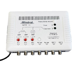 Ενισχυτής Κεντρικής Κεραίας στα 34 dB με Δύο Εξόδους με Φίλτρο 5G Mistral 2Χ112_5G (0246)
