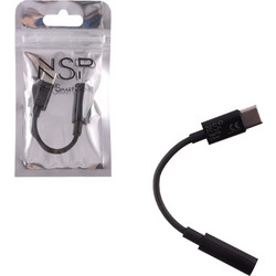 NSP ΚΑΛΩΔΙΟ ΜΕΤΑΤΡΟΠΕΑΣ USB-C TO 3.5mm JACK FEMALE 11CM BLACK