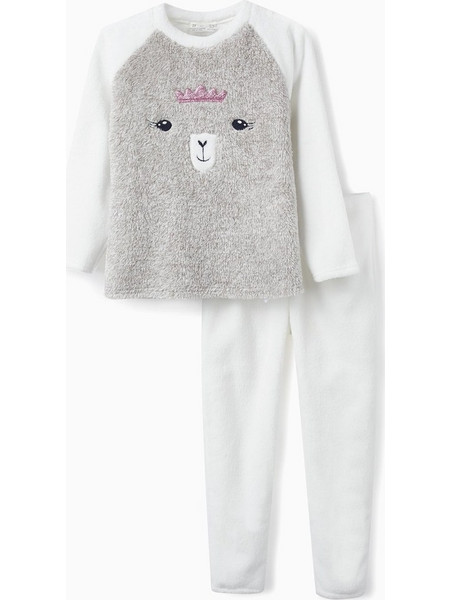 Zippy Παιδική Πιτζάμα Fleece Χειμωνιάτικη Γκρι 31055742035