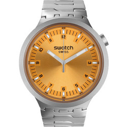 Swatch Amber Sheen Ανδρικό Ρολόι με Ασημί Μεταλλικό Μπρασελέ SB07S103G