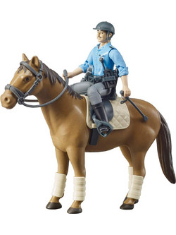 Bruder Bworld Police Officer With Horse Αστυνομικός Με Άλογο Σετ Φιγούρες Δράσης για 4+ Ετών BR062507