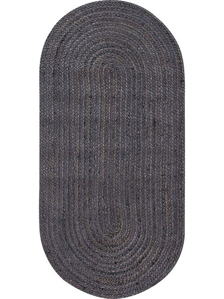Silk Fashion Χαλί Οβάλ Καλοκαιρινό Γιούτα 60x130cm 1751 Dark Grey