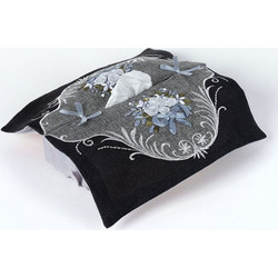 Θήκη για χαρτοπετσέτες 970 (30cm x 30cm) μαύρο Silk Fashion