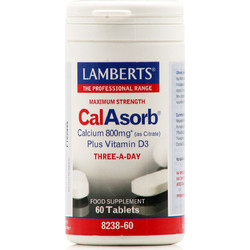 Lamberts CalAsorb Calcium 800mg 60 Ταμπλέτες