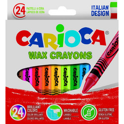 Carioca Wax Crayons Maxi Κηρομπογιές Σετ 24τμχ