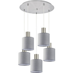 Home Lighting Κρεμαστό Φωτιστικό Οροφής Πολύφωτο Γκρι SE21-NM-4-5NM-SH2 77-8426