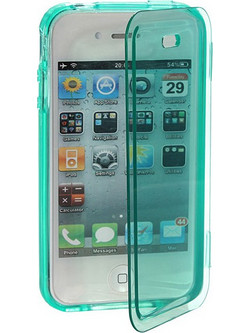 iphone 5C Τυρκουάζ Gel TPU Θήκη με μπροστά κάλυμμα Ι5CGTCWFCT OEM