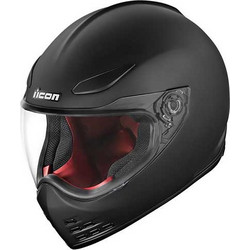 Icon Domain Rubatone Matt Black Κράνος Μηχανής