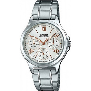 Casio Γυναικείο Ρολόι με Ασημί Μεταλλικό Μπρασελέ LTP-V300D-7A2