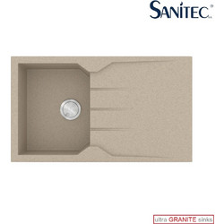 Sanitec Ultra Granite 805 Επικαθήμενος Νεροχύτης Γρανίτη Αντιστρεφόμενος Ματ Sabbia 86x50cm
