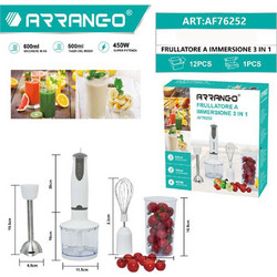 Arrango AF76252 Ραβδομπλέντερ με Ανοξείδωτη Ράβδο 450W