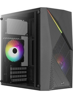 Aerocool Raider Mini V3 Black Gaming Mini Tower Κουτί Υπολογιστή RGB με Πλαϊνό Παράθυρο