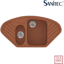 Sanitec Classic 302 Επικαθήμενος Νεροχύτης Οβάλ Γρανίτη Ματ Granite Terracotta 96x51cm