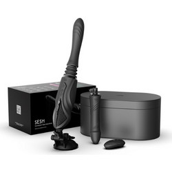 Sesh Velvet Purple App Sex Machine Σιλικόνης με Application - Μαύρο
