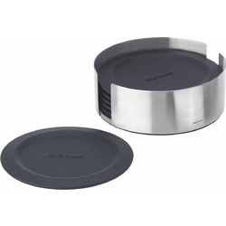 Blomus LARETO Σουβέρ Σιλικόνης Με Inox Βάση Σετ 6 Τμχ O11,2x4 - Black