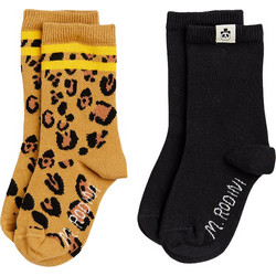 MINI RODINI Basic leopard 2-pack socks (1000015800 TYPE) Multicolor Κορίτσι Collection FW24-25