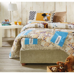 WhiteEgg Σετ Παιδικά Σεντόνια Μονά Βαμβακερά 160x240 C027 Beige