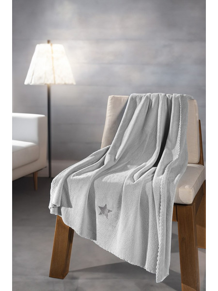 Guy Laroche Baby Star Κουβέρτα Κούνιας Fleece 100x140 Γκρι