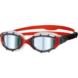 Zoggs Predator Flex Titanium Γυαλάκια Κολύμβησης Ενηλίκων Αντιθαμβωτικά Κόκκινα