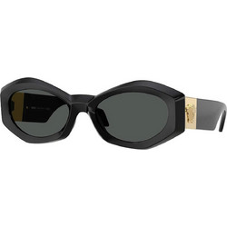 Versace VE4466U GB1/87 Γυναικεία Γυαλιά Ηλίου Πολυγωνικά Κοκάλινα Μαύρα με Μαύρο Polarized Φακό
