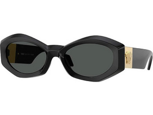 Versace VE4466U GB1/87 Γυναικεία Γυαλιά Ηλίου Πολυγωνικά Κοκάλινα Μαύρα με Μαύρο Polarized Φακό
