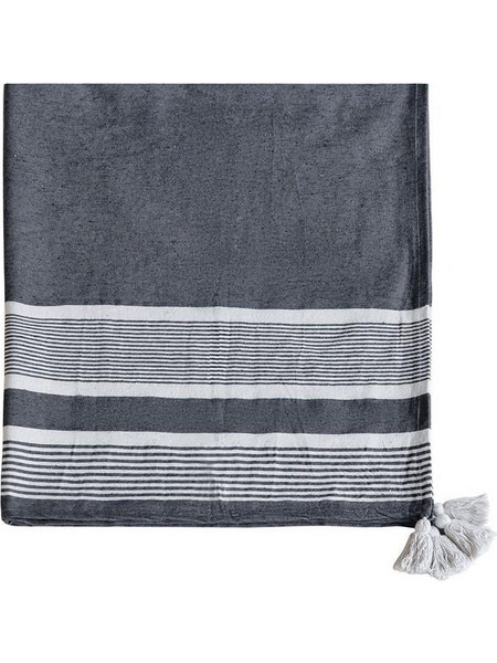 Artekko Ριχτάρι 152.4x127x0.6cm Blanket T83651 Γκρι Σκούρο Λευκό