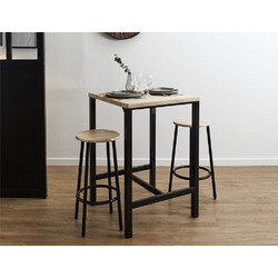 Σετ Τραπέζι και Σκαμπό Loca Home Deco Factory - 3 τεμάχια HD0210CRFV