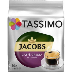 Tassimo Κάψουλες Jacobs Espresso Caffe Crema Intenso Συμβατές με Μηχανή Tassimo 16τμχ