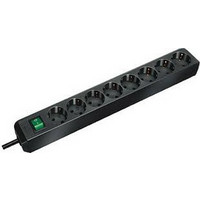 Brennenstuhl ECO-Line 8 fold black 3m + switch