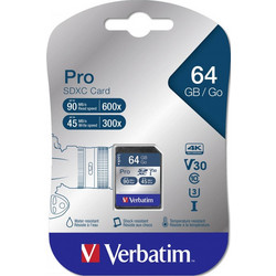 Verbatim SDXC 64GB Class 10 UHS-I