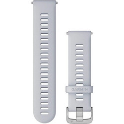 Garmin Quick Release 22mm Λουράκι Σιλικόνης Whitestone / Silver