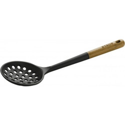 Κουτάλα Τρυπητή Gadgets 40503-100 31cm Natural-Black Staub Σιλικόνη,Ξύλο