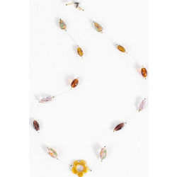 Δέστρα Κουρτίνας Yellow Flower με Xάντρες 45εκ