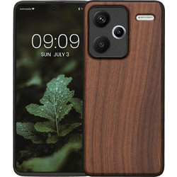 Σκληρή Ξύλινη Θήκη με TPU Bumper - Xiaomi Redmi Note 13 Pro Plus - KWmobile Wood Case with TPU Bumper - Walnut / Brown (KWM000020KP001C)
