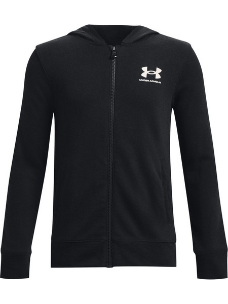 Under Armour Rival Terry Παιδική Ζακέτα Φούτερ με Κουκούλα και Φερμουάρ Μαύρη 1377250-001