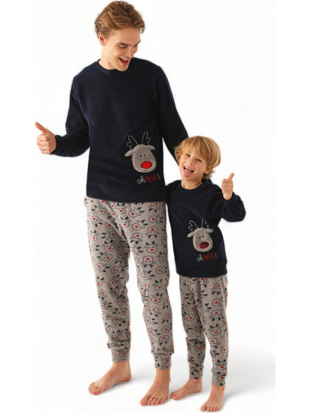 Πιτζάμα για αγόρι Polar Family Edition Arnetta Oh Deer! AR2753B-Μπλε