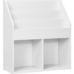 Costway JZ10150WH Ξύλινη Παιδική Βιβλιοθήκη με 5 Ράφια 70x30x80cm