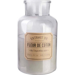 Αρωματικό κερί Apothecary Home Deco Factory με διάρκεια καύσης 110 ώρες, άρωμα Cotton flower και διαστάσεις 14x25.5cm BO5170