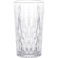 Γυάλινο Ποτήρι Ψηλό 30cl φ7x13cm σκαλιστό Σειρά Grace LUKANDA Σετ 24 c478222