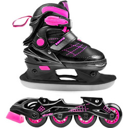 Spokey Doppio Inline Αυξομειούμενα Rollers Μαύρα Πράσινα