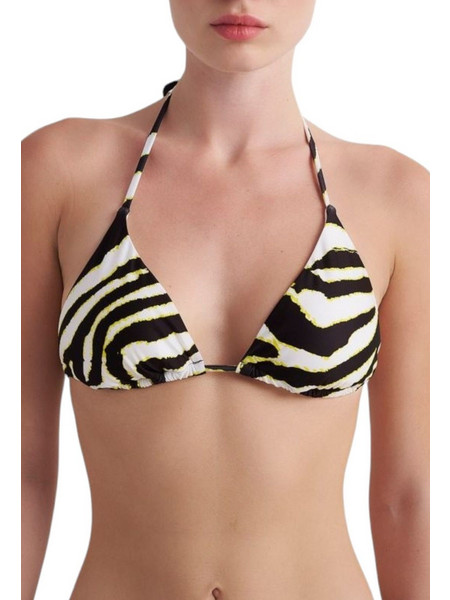 Sugarfree Bikini Top Τριγωνάκι Animal Print Μαύρο Λευκό 24801140-110