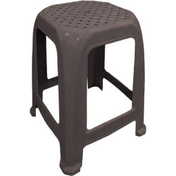 Σκαμπό τετράγωνο πλαστικό Brown 37x37x46,5cm