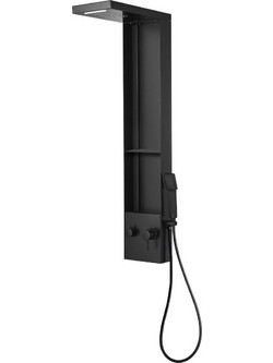 Karag Thassos A7138 Black Matt Στήλη ντους 3 Εξόδων Υδρομασάζ