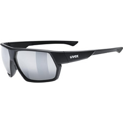 Uvex Sportstyle 238 Ανδρικά Γυαλιά Ηλίου Μάσκα Κοκάλινα Μαύρα με Γκρι Καθρέπτη Φακό