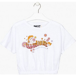 Losan Παιδικό Crop Top Κοντομάνικο Λευκό 31G-1200AL