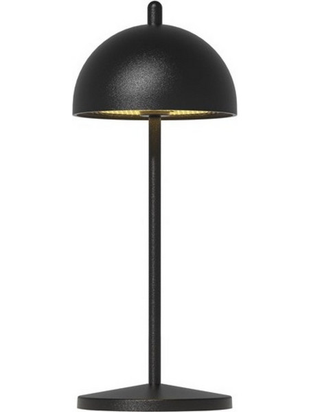 Prego Επιτραπέζιο φωτιστικό LED, Micro 19.8cm, Αλουμινίου, επαναφορτιζόμενο, 2.2W, Μαύρο ΜΑΤ, Bells - (F1008S-200D-CC/BKM)
